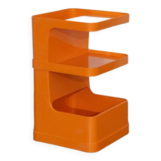 Desserte vintage en plastic orange 1970