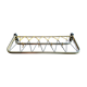 Vintage 70s coat rack in gold aluminum 4 crochets with scoubidou hats
