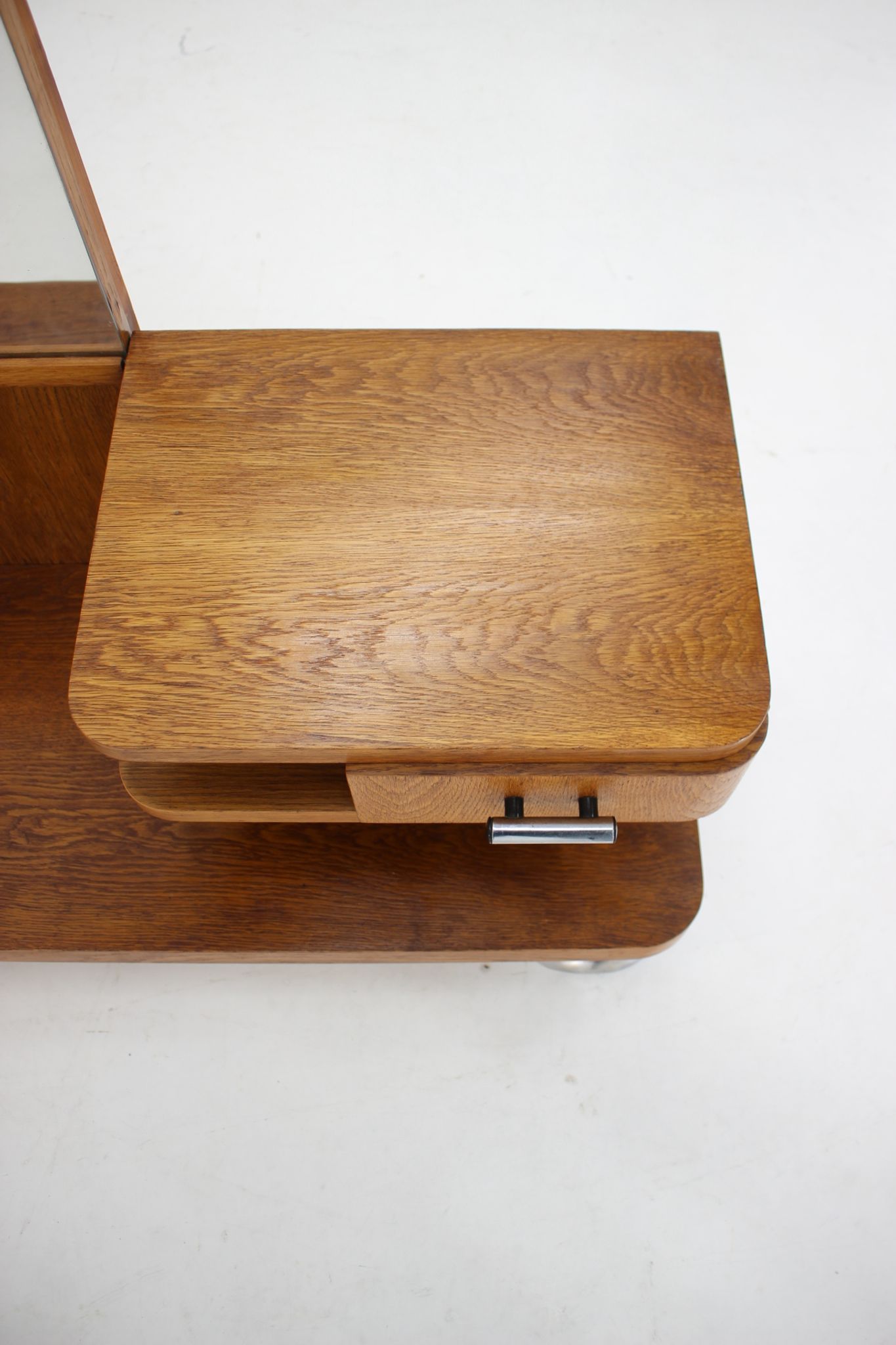 Oak mirror Czechoslovakia 1950s 167x95cm