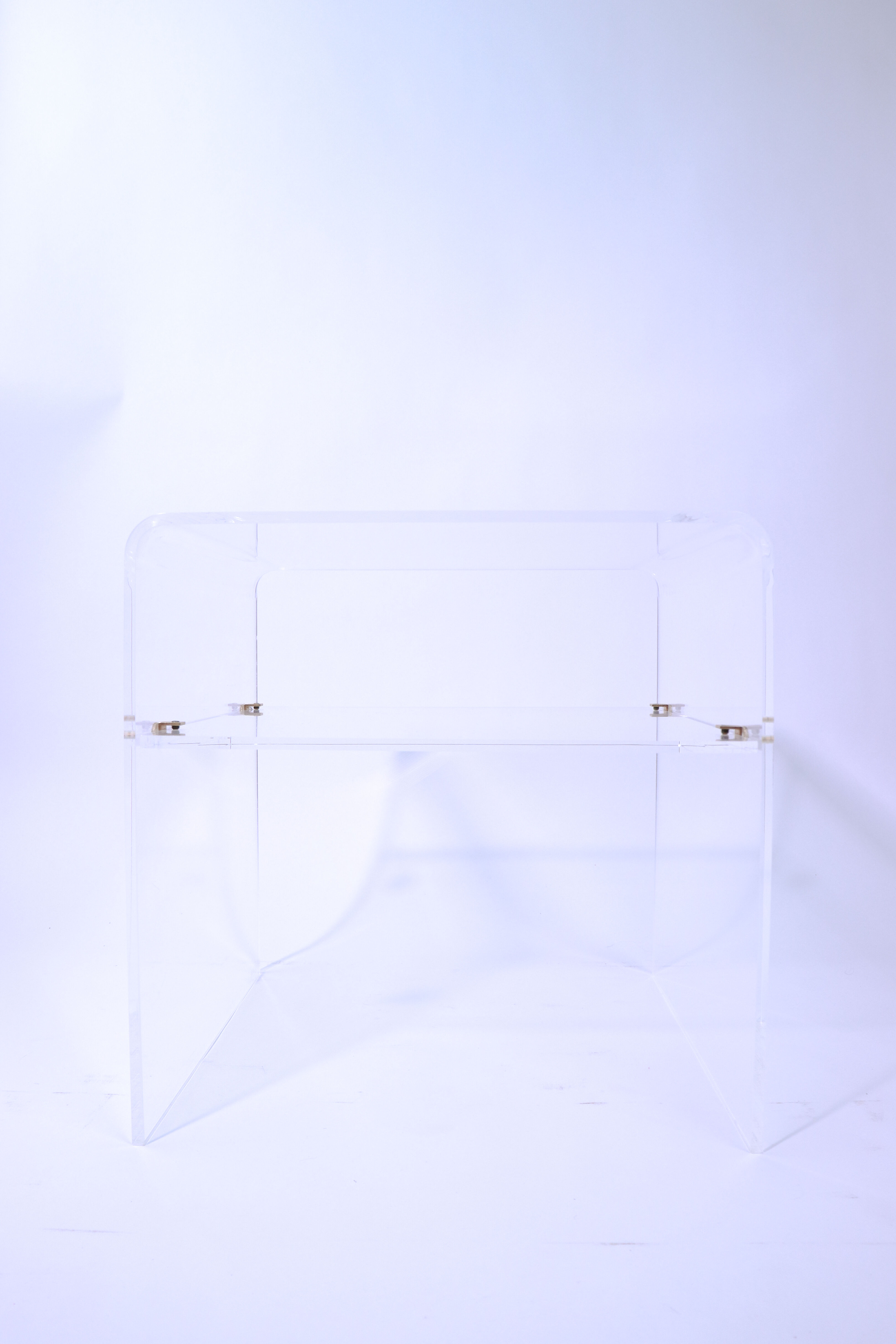 David Lange plexiglass side table
