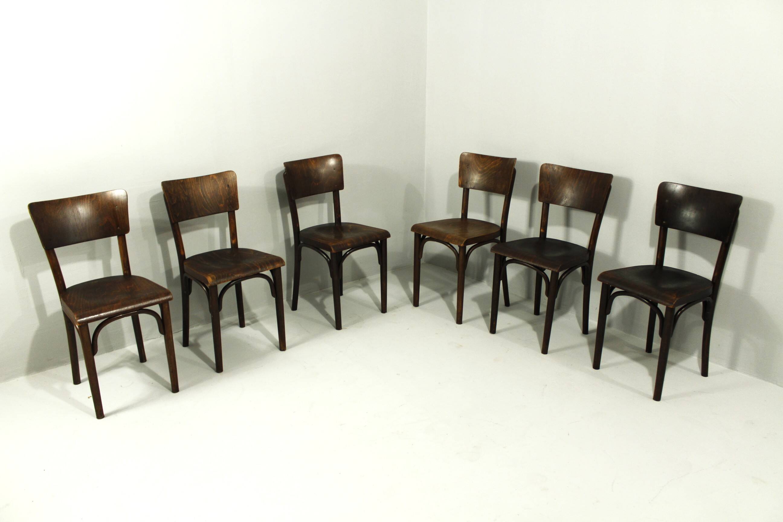 Pub Chairs from Thonet, 1930s, Set of 6