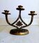 Brutalist bronze candleholder
