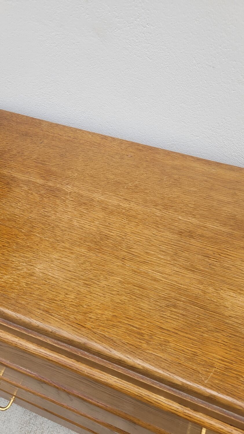 Commode vintage 1950 pieds compas 4 tiroirs