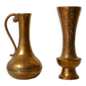 Set of 2 brass vases