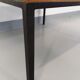 Vintage modernist square coffee table in teak and black metal from the 60s