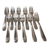 10 silver-plated metal cake forks from the Monaco Grand Prix
