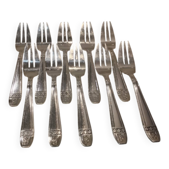 10 fourchettes à gateaux métal argenté grand prix de Monaco