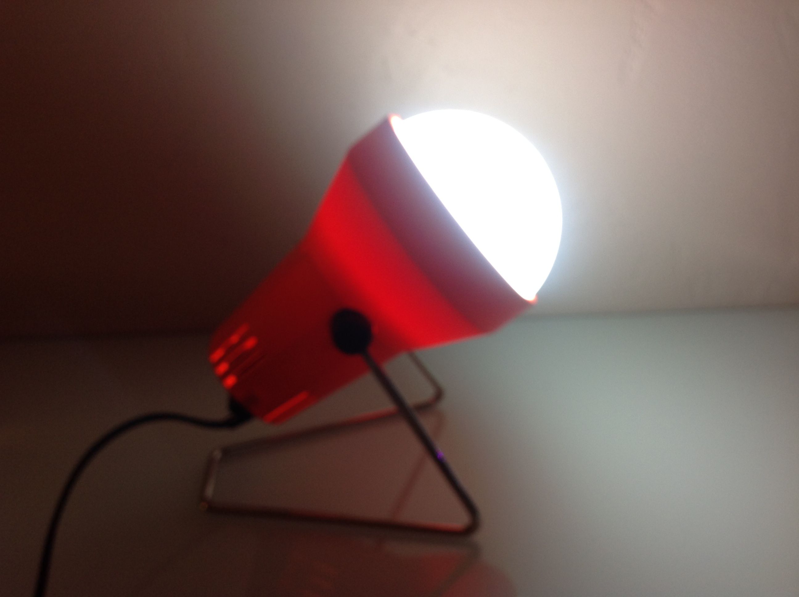 Orange infrared lamp by Condel / vintage 70s