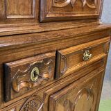 19th century 2-body sideboard in light oak