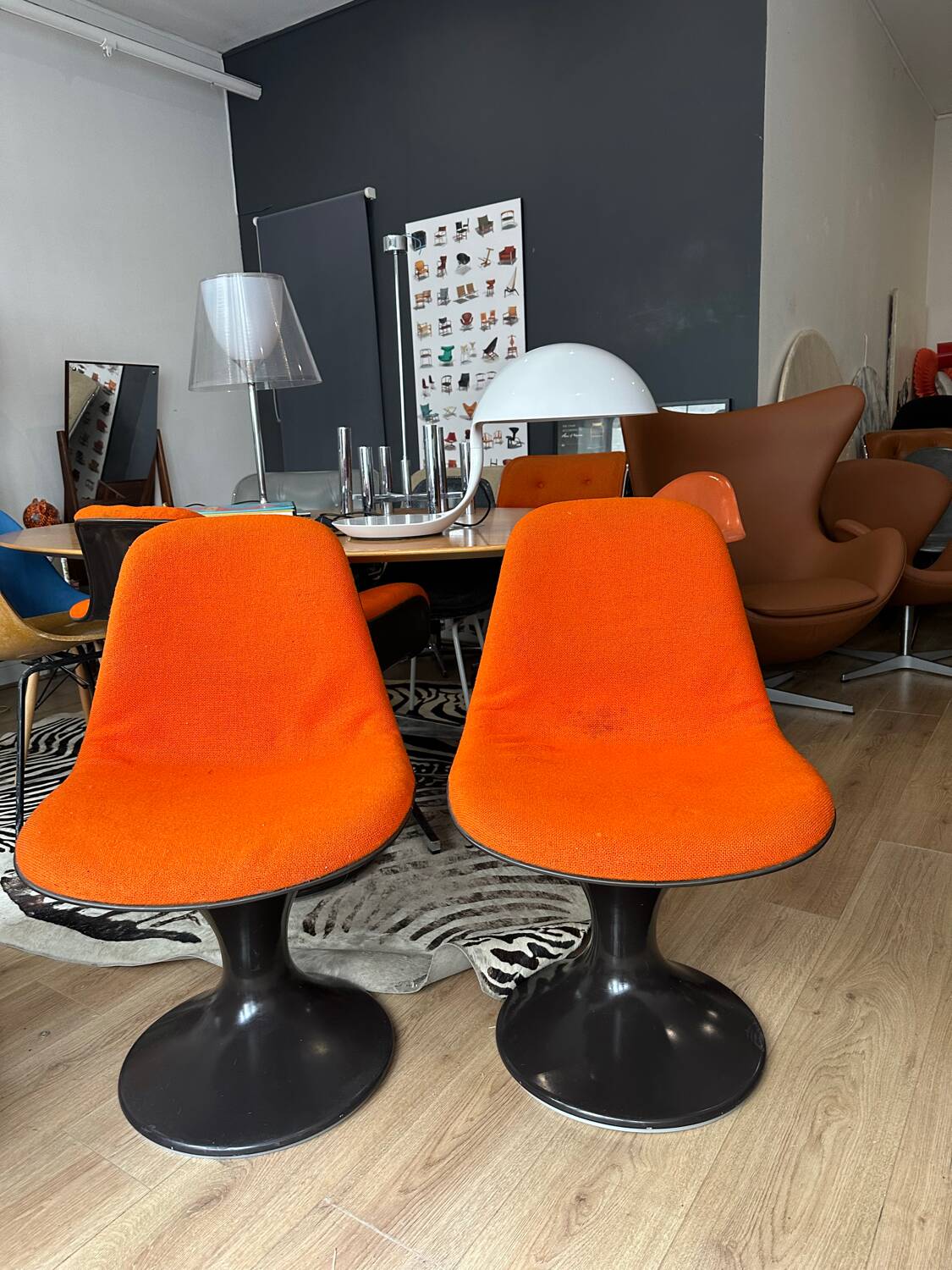 Set of 2 Orbit chairs by Farner & Grunder for Herman Miller, 1965