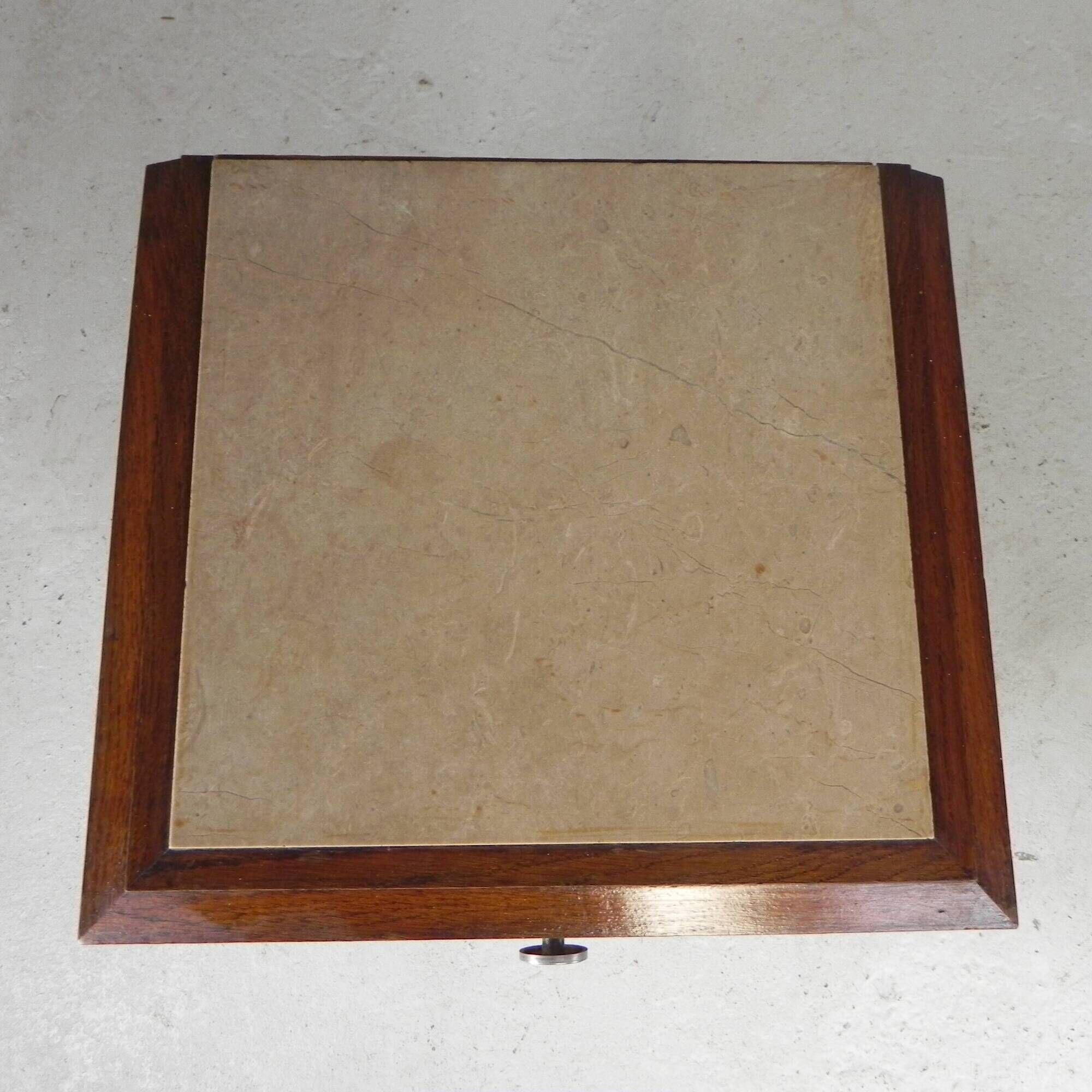 Art Deco bedside table with marble top, 1930s