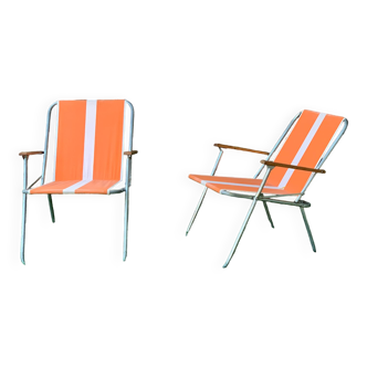 Chaises de camping vintage