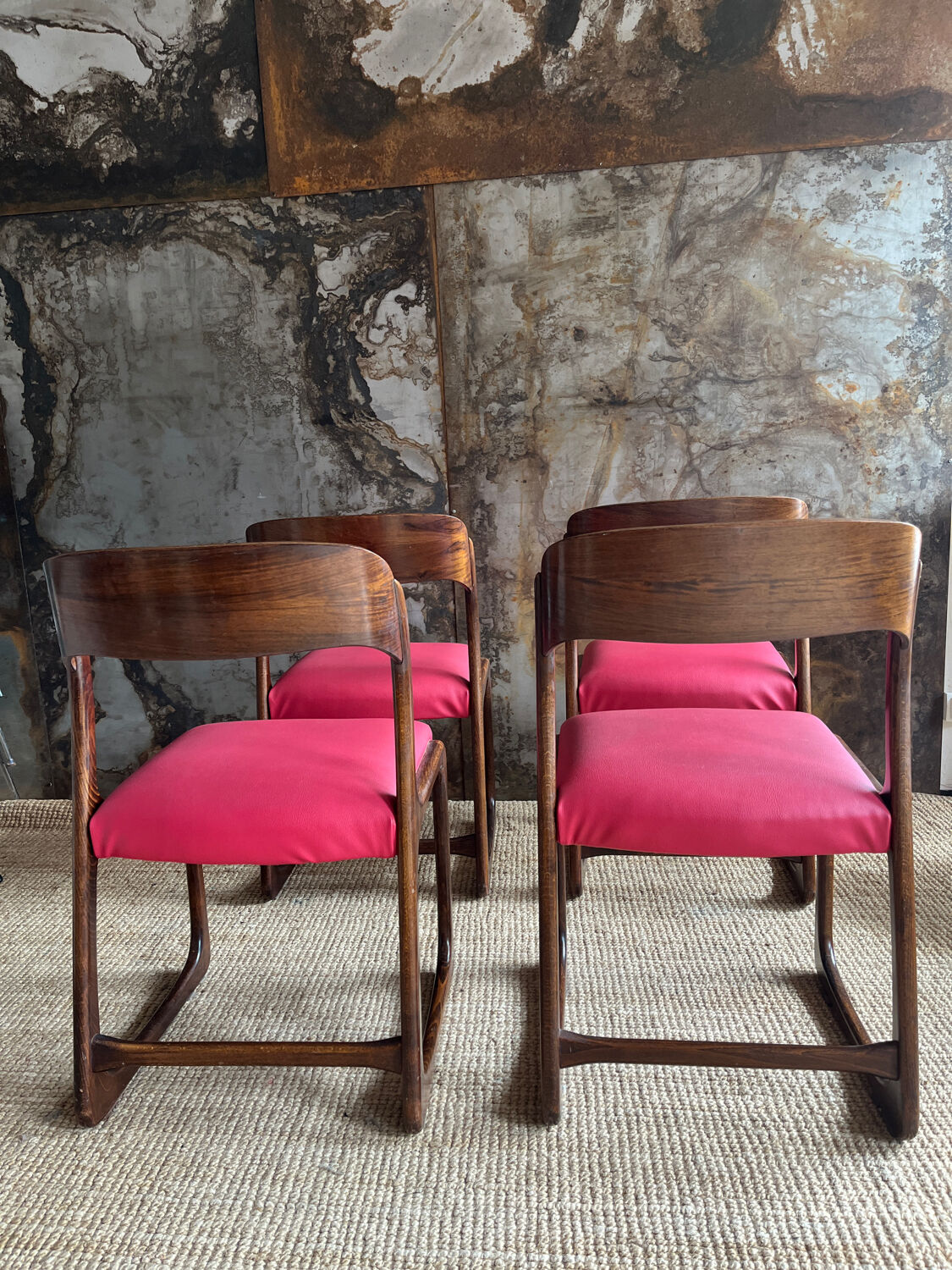 4 chaises Baumann modèle traîneau