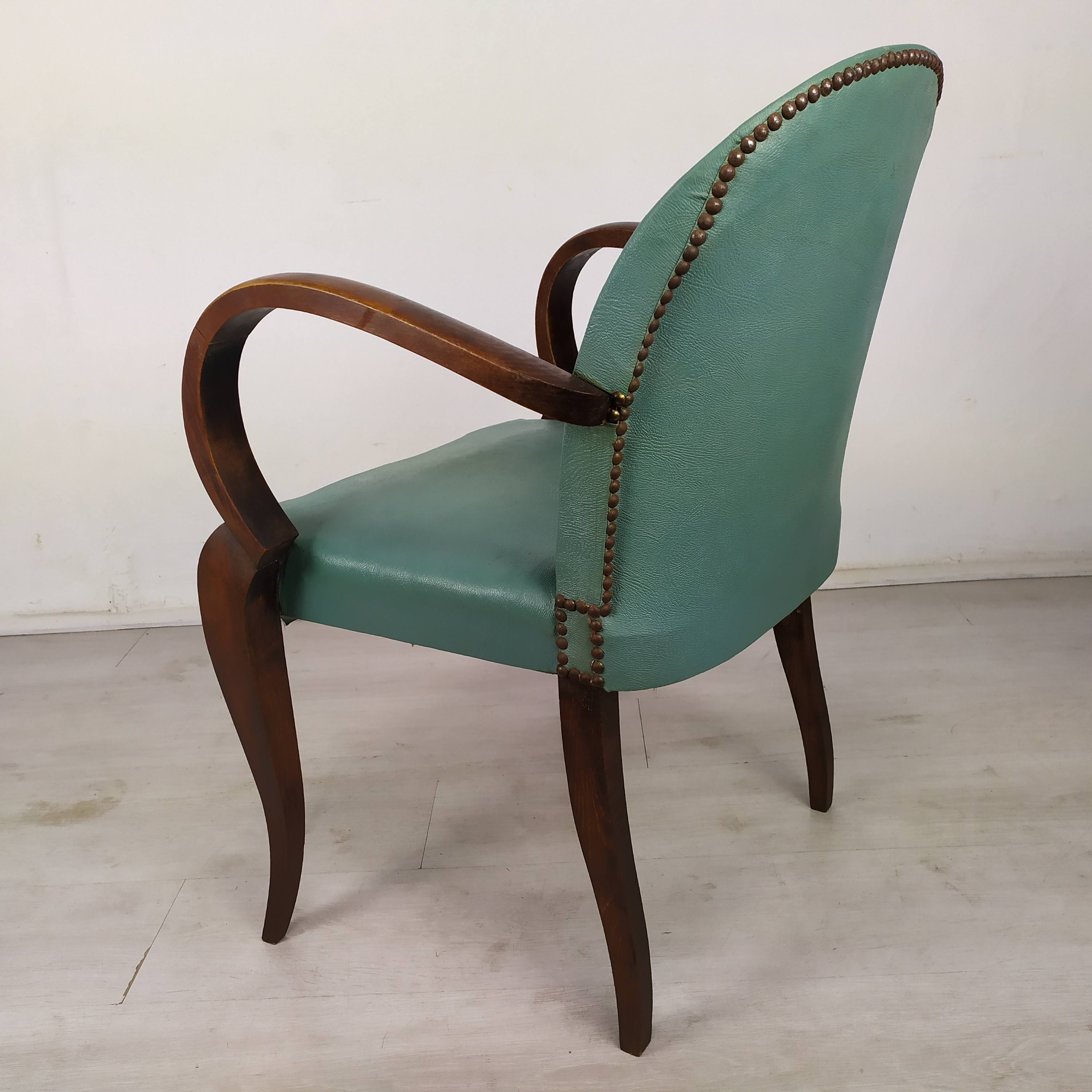 5 art deco bridge armchairs