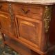 Desserte buffet with mirror background credenza and Louis XVI style marble top