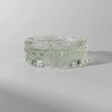 Vintage Murano Glass Ashtray, Pale Green Seafoam Clear Glass, 1950s Italian Mid-Century Glass Décor