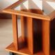 Vintage G Plan teak side table – magazine rack & wheels (1960s)