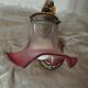 Lampe de bureau ou de chevet annees 1930 1940 en laiton et tulipe en verre depoli