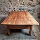 18th-century cherry wood coffee table with two drawers.