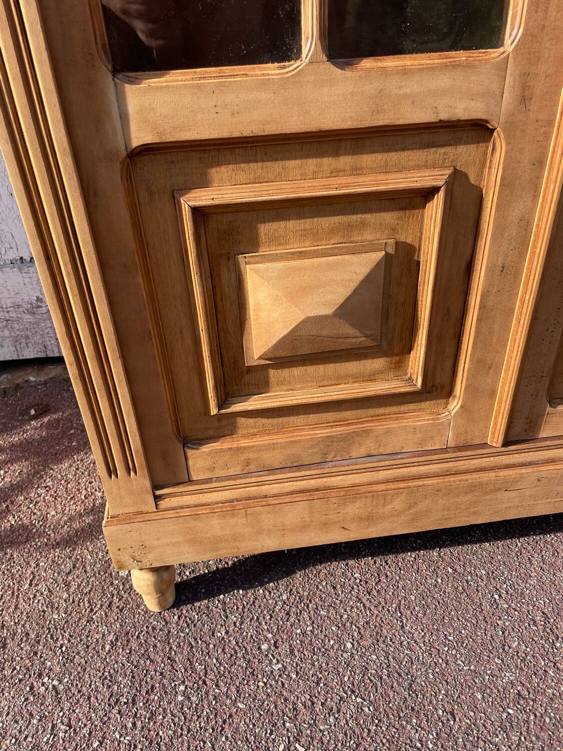 Vitrine parisienne bois brut