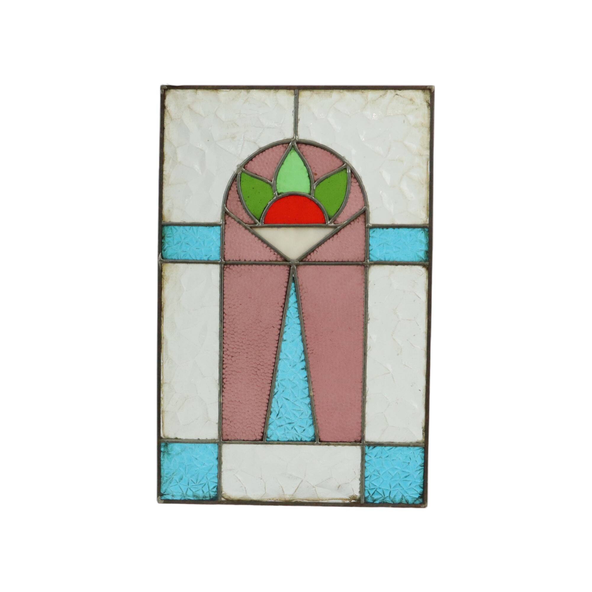 Art Deco Stained Glass Window Stained Glass Decorative Flower Suncatcher 47cm