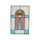 Art Deco Stained Glass Window Stained Glass Decorative Flower Suncatcher 47cm