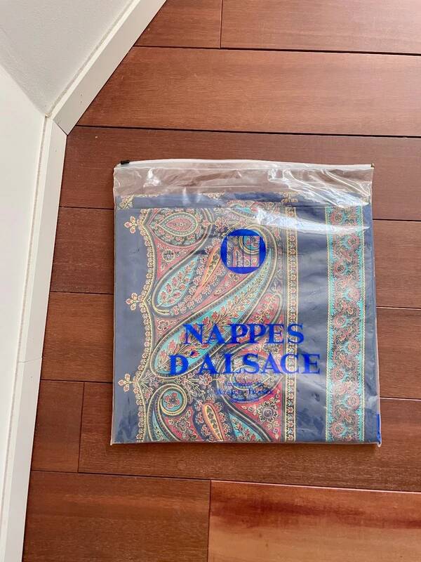 Tablecloth Ribeauvillé Vintage Blue Assam 165 x 169 cm