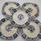 Set of 5 flat plates ibis model of the manufacture of Gien