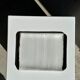 Trio of small rectangular serving dishes white and black Indonesian ceramic 21x16