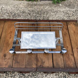 Wall coat rack / 50s chrome cloakroom