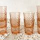 Verres à eau vintage rosaline