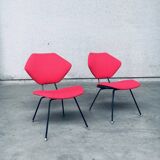 Set of Mid-Century Modern Low Side Chairs, Italy, 1950s