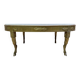 Table basse ovale pieds biches et marbre style Empire