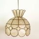Mother-of-pearl and brass pendant lamp from the 1960s