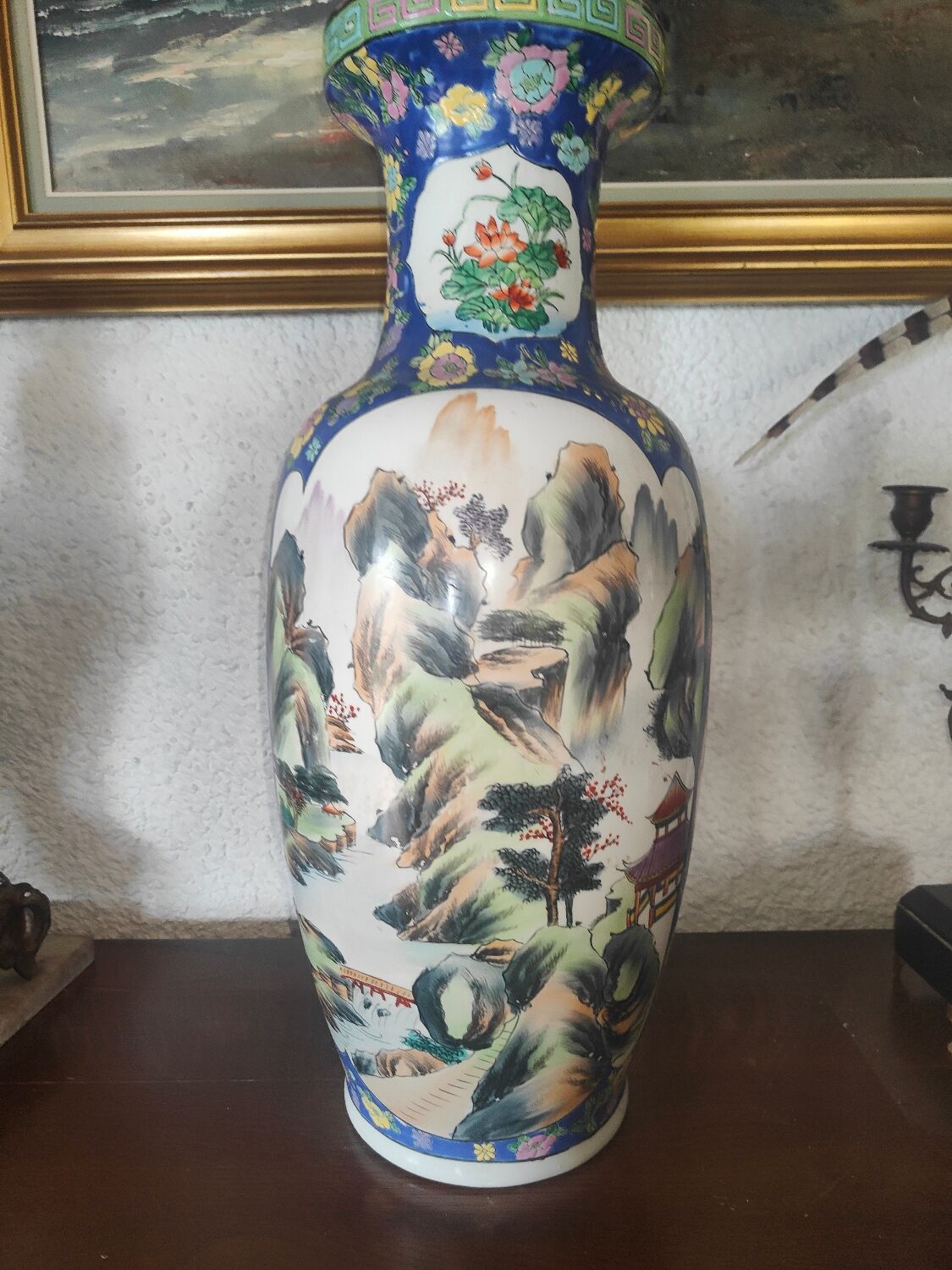Chinese vase early twentieth century enamelled