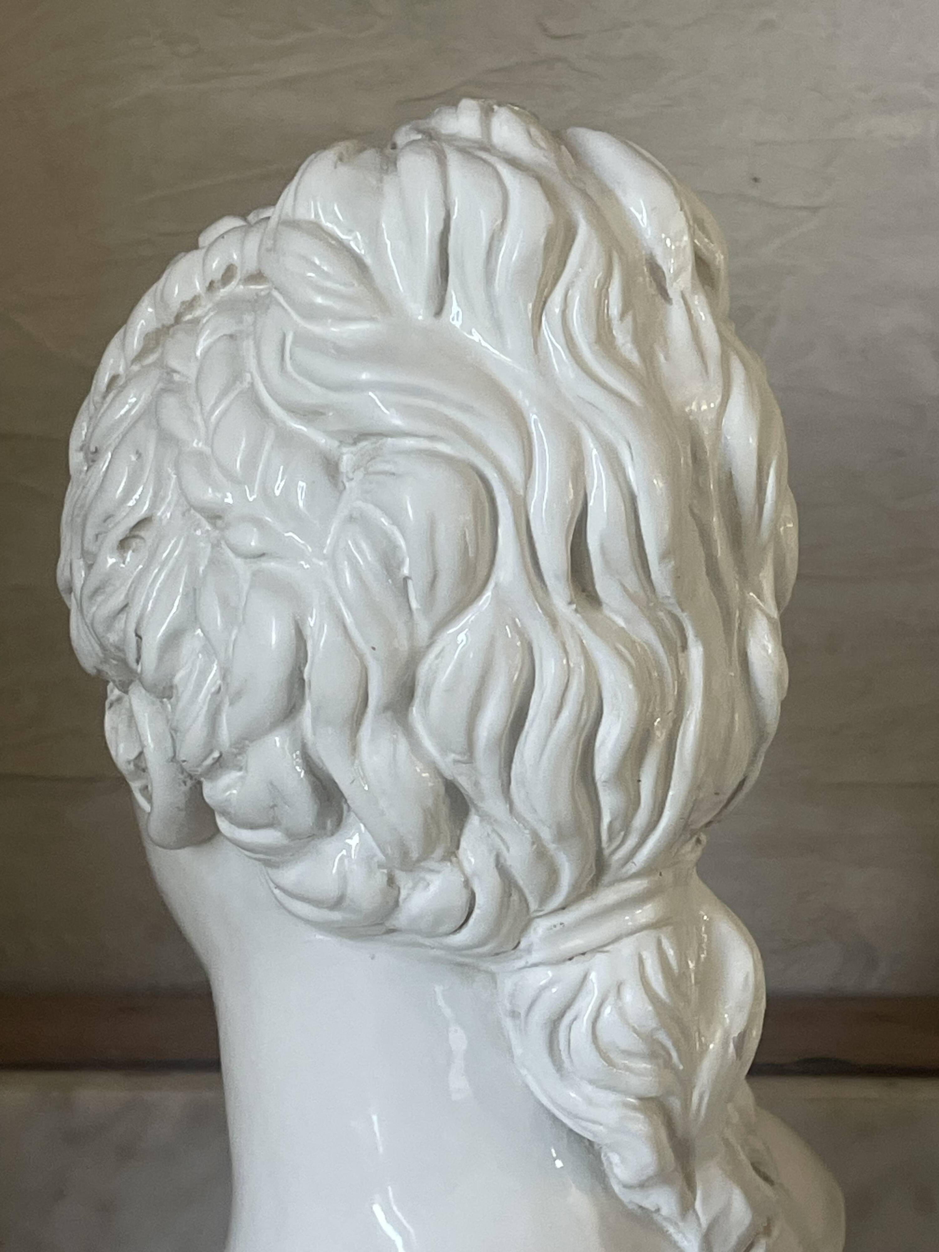 Bust of Proserpine vintage neoclassical sculpture