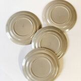 Vintage dessert plates, hand painted flower pattern