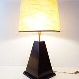 Black pyramid table lamp from the 70s