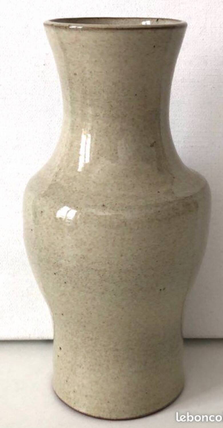 Beige Stoneware Vase