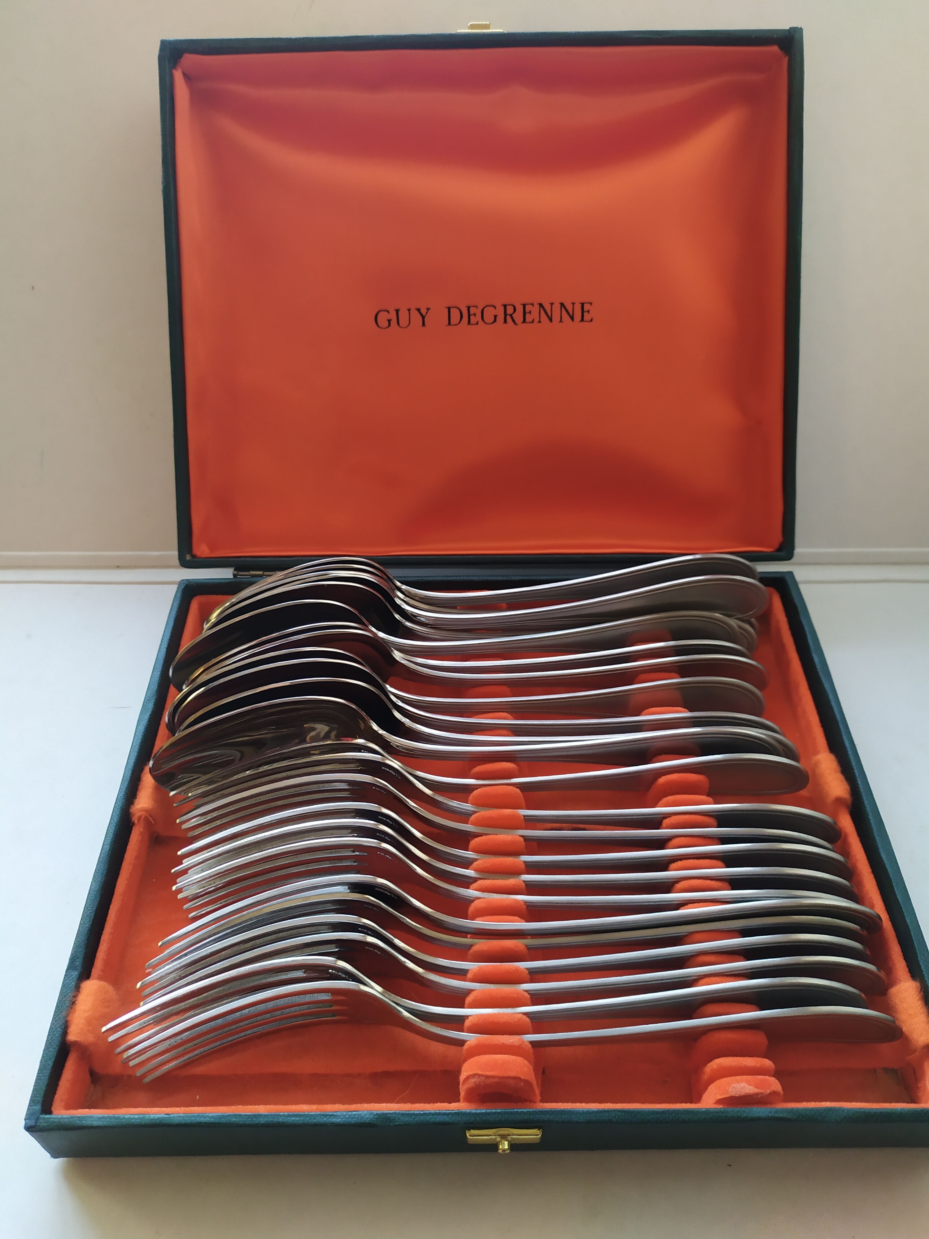 menagere 12 forks 12 large spoonfuls Cabanna 16/10th france