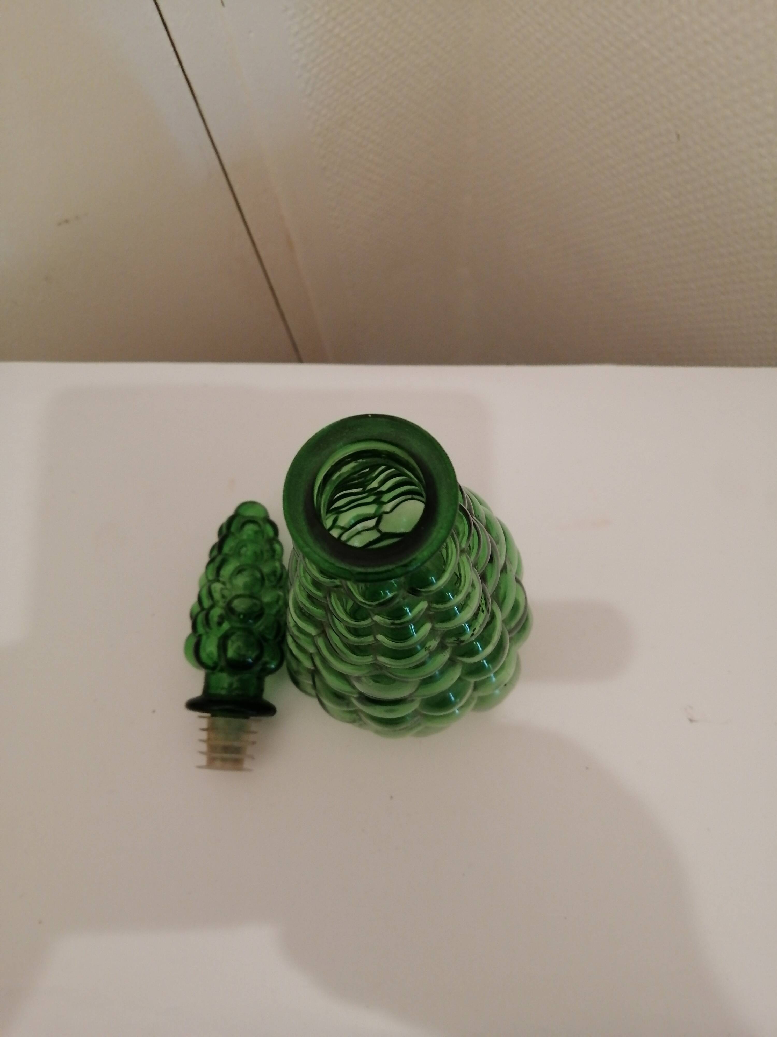 Italian bubbles glass carafe