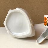 Carafe animalière grande oie in vintage white porcelain 80s