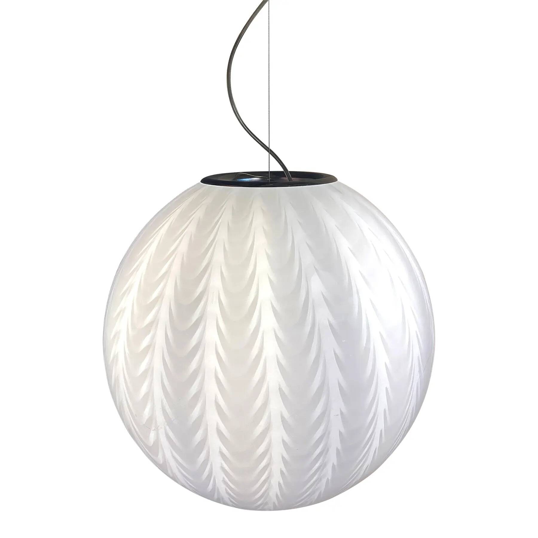 Contemporary Milky-White “Spider” Sphere Table Lamp in Murano Glass