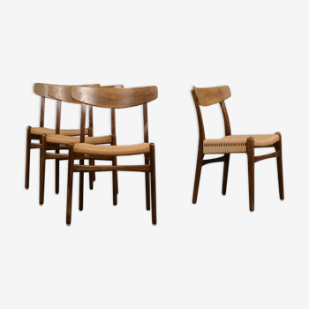 Set de 4 chaises modèle CH23 par Hans J. Wegner pour Carl Hansen & Son, 1950’s,