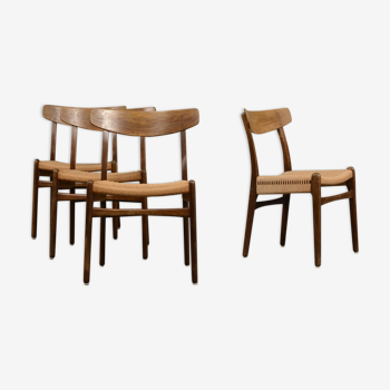 Set of 4 chairs model CH23 by Hans J.Wegner for Carl Hansen & Son, 1950