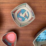 Set of 5 Bowls from the Flash One Postmodern Series by Dorothy Hafner for Rosenthal, 1980s.