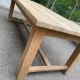 1970s stripped solid oak farmhouse dining table - 210cm
