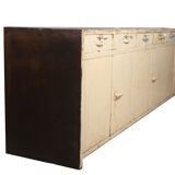 Old metal hospital cabinet