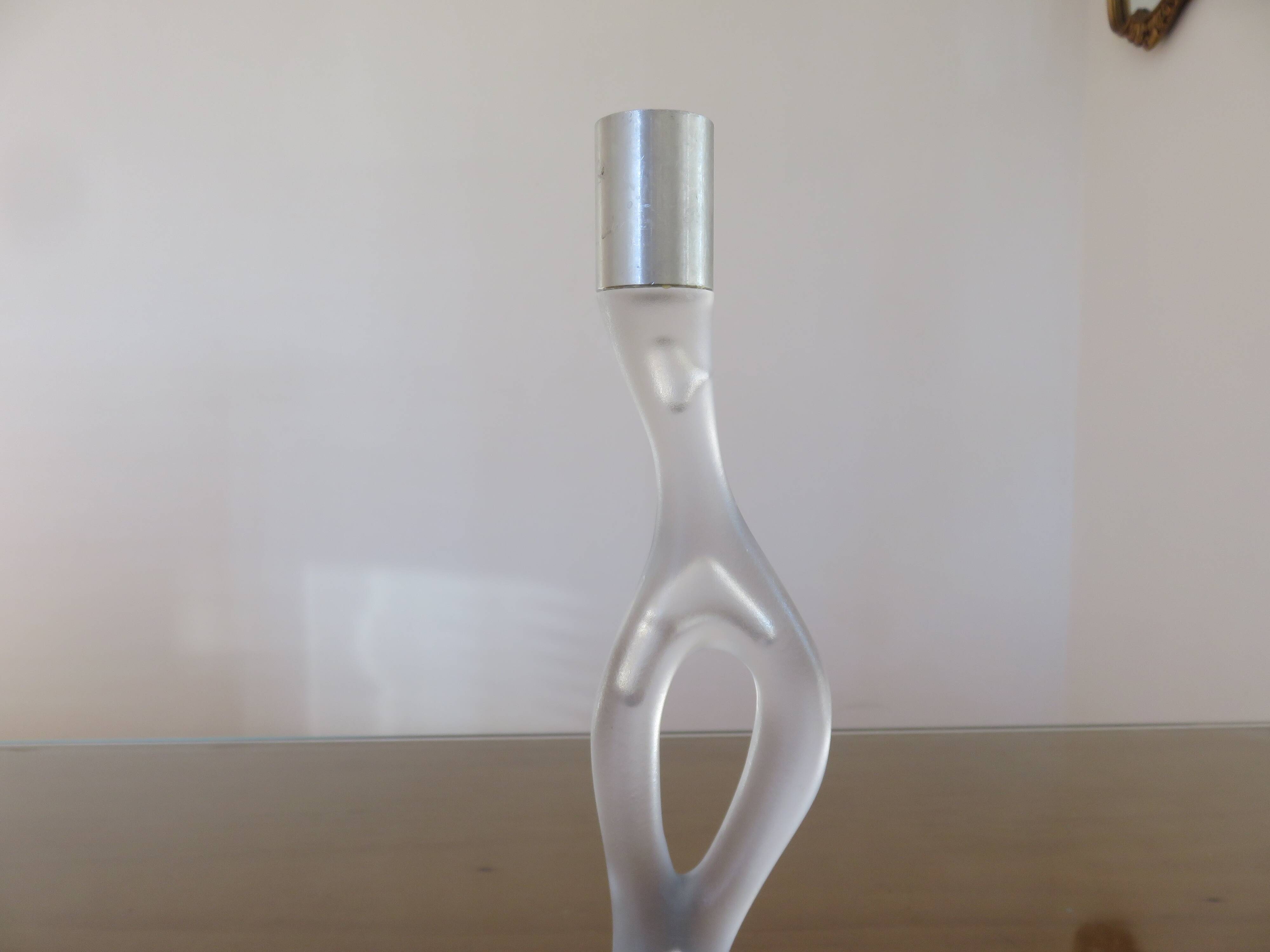 Pair of modernist candlesticks, 1990