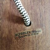 Pendant lamp 60/70s teak and perplex signed alfaplex